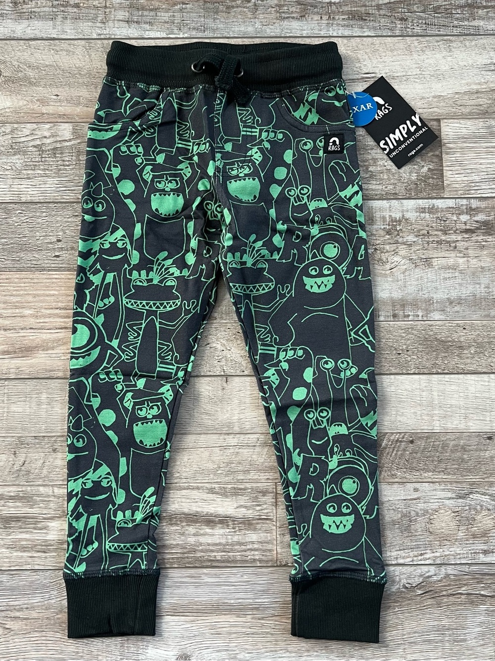 NWT Rags X Pixar Collection Kids Monsters Inc. Roar Joggers Size 5